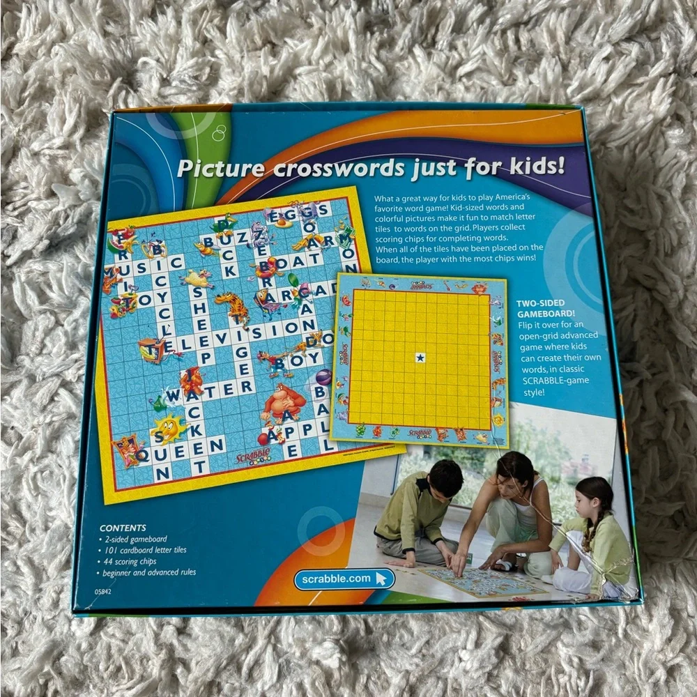 Scrabble Junior Crossword Game Board Game Parker Brothers Used